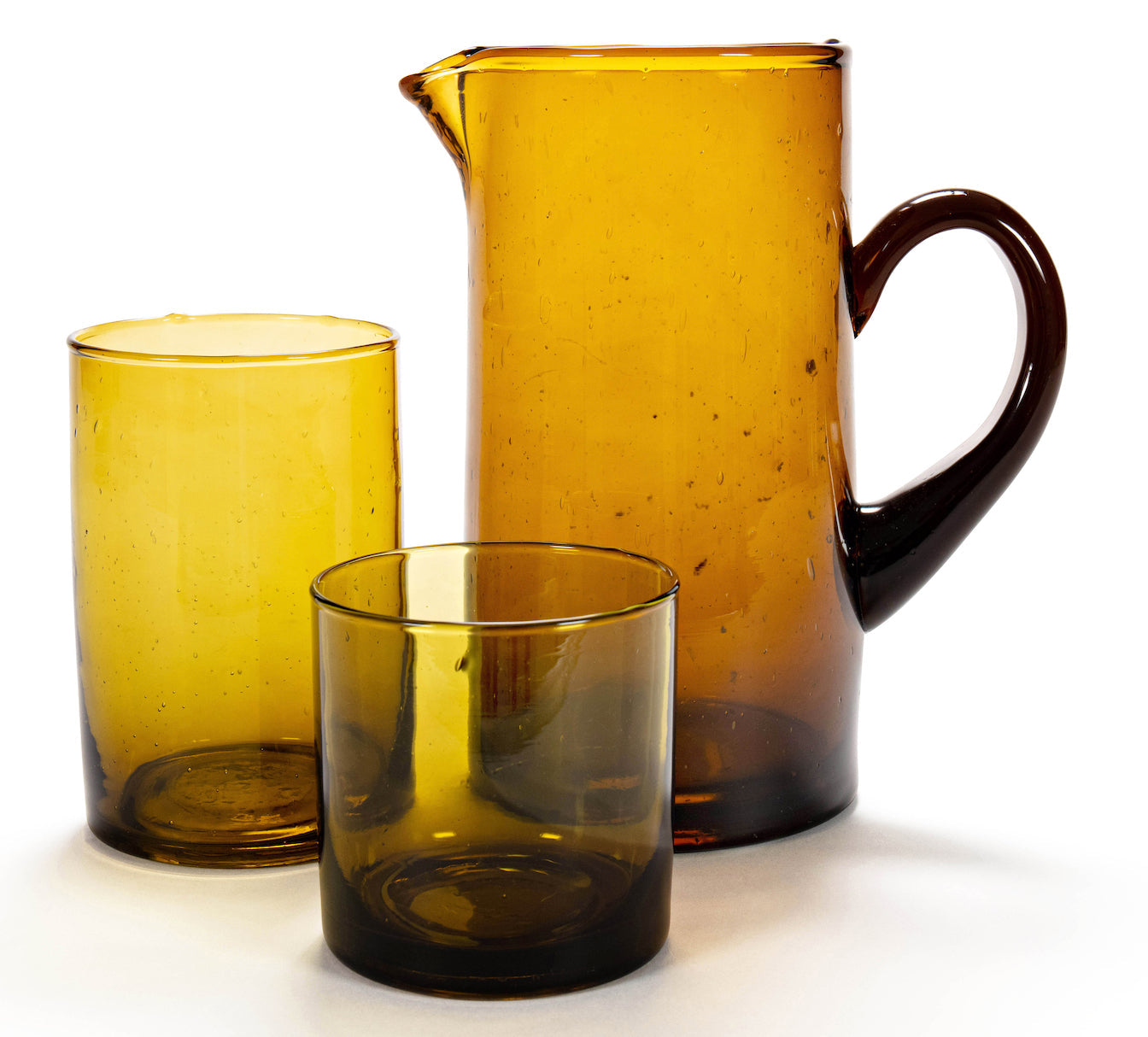 Straight Glass Jug Amber