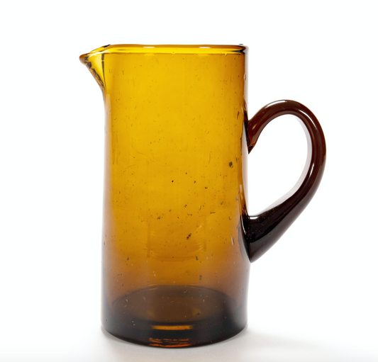 Straight Glass Jug Amber