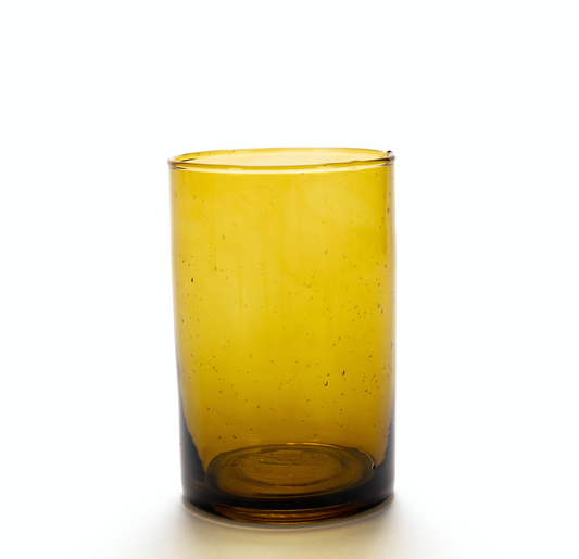 Tall Table Glass Amber