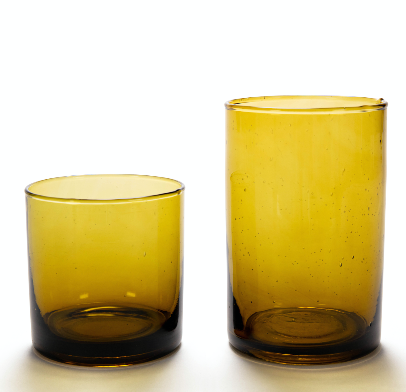 Tall Table Glass Amber