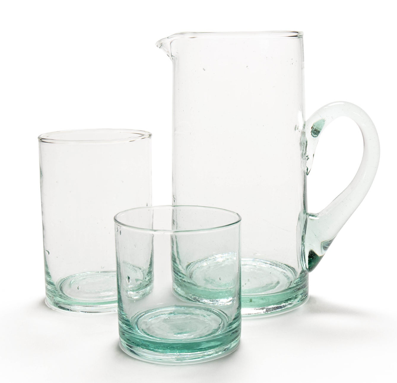 Short Table Glass Clear